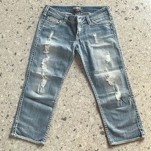 Silver Jean Capri Frances Crop Size 29